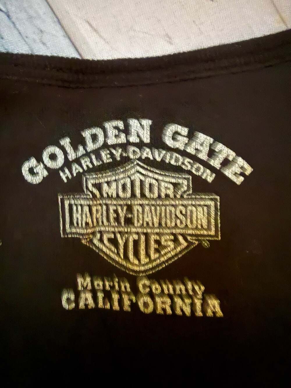Harley-Davidson Tank Top Size L Black Golden Gate Marin County